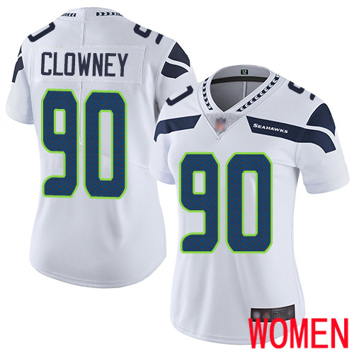 Seattle Seahawks Limited White Women Jadeveon Clowney Road Jersey NFL Football #90 Vapor Untouchable